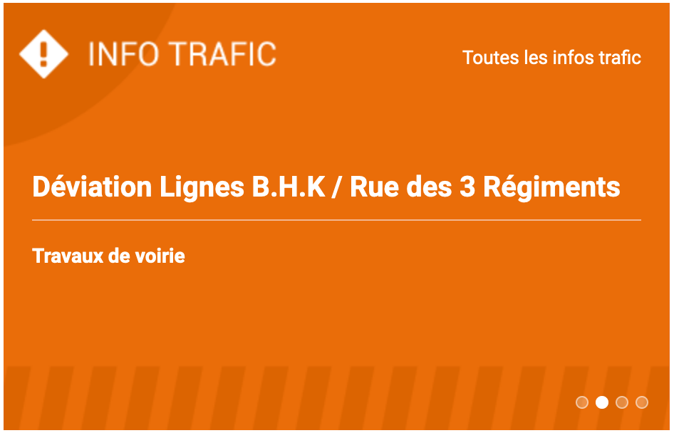 info trafic du réseau TUL de Laval