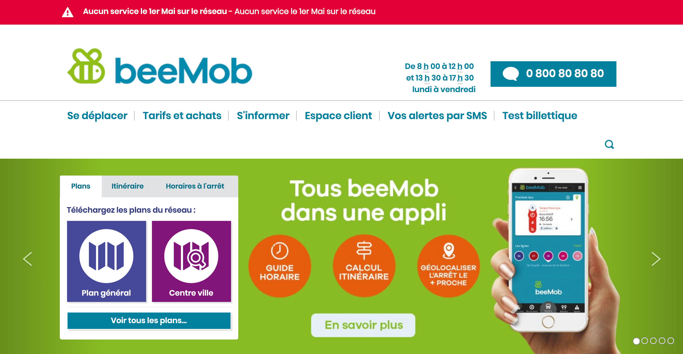 Capture écran du site beemob.fr